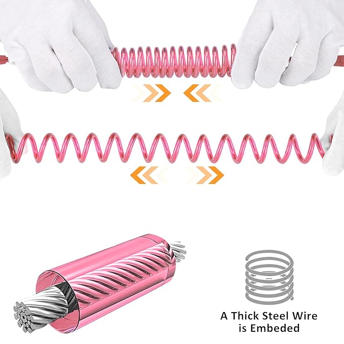 2 in 1 Toddler Leash Anti Lost Wrist Link Pink Safety Harness with Lock for Kids, Baby Leash Anti Lost Wrist Link Safety Wrist Link for Toddlers(Pink 8.2 Ft) …-CubbioJoy