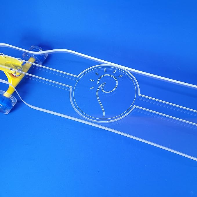 Clear Longboard Skateboard - Transparent Acrylic Long Boards with Light-Up LED Wheels for Smooth Rides - Ride The Streets in Style with Longboard Built for Beginners & Pros Alike-CubbioJoy