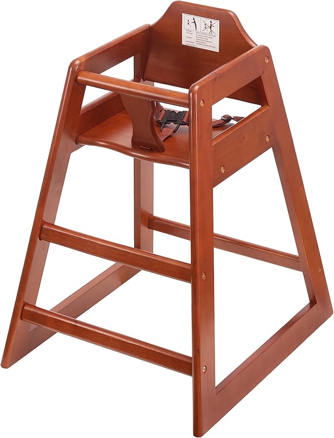 Baby Highchairs, Durable Dining Feeding Chair with Steps, High Chairs for Babies and Toddlers, Seating Ready-to-Assemble Restaurant Wood High Chair, Wooden High Chair (Highchair/Booster/Chair)-CubbioJoy