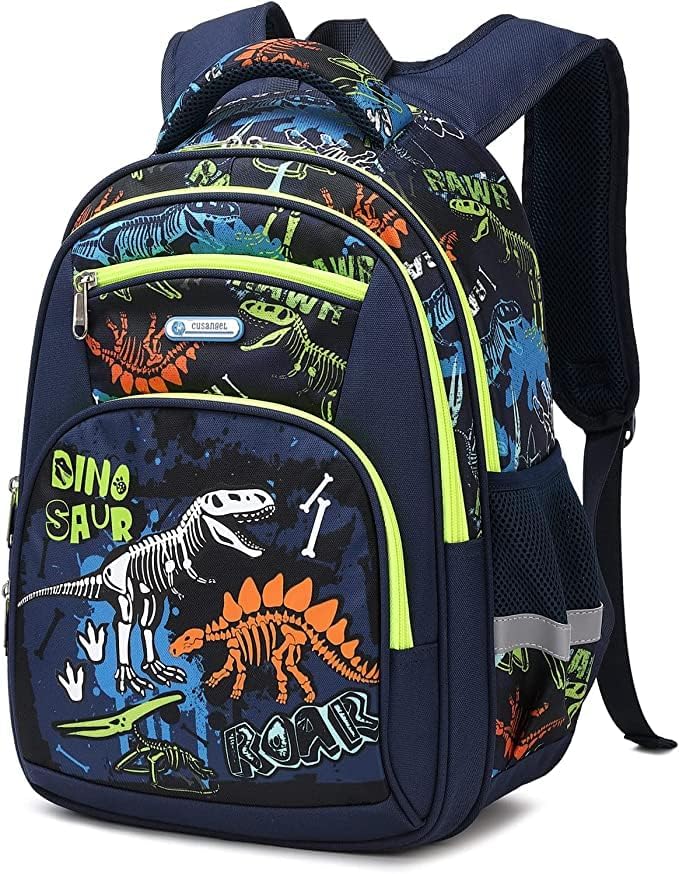 Cusangel Backpack for Boys Girls School Bookbags,Kindergarten Elementary Middle School Lightweight Waterproof Multifunctional Large Capacity for Backpack (16inch Luminous dinosaur)-CubbioJoy