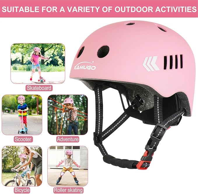 KAMUGO Toddler Helmet Kids Bike Helmet for Girls Boys Ages 2-8 Years,Toddler Bicycle Helmet Suitable for Skateboard Scooter Roller Skating Inline Roller Skating-CubbioJoy