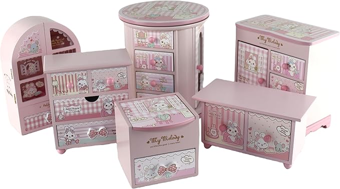Children Jewelry Box for girls Pink Cute bunny girls jewelry box Little girl birthday christmas Gift kids jewelry box Organizer-CubbioJoy