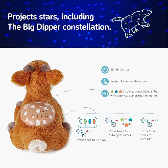 Cloud b Calming Nightlight Star Projector | Gentle Brightness | 3 Colors | 3 Constellations | Auto-Shutoff | Twilight Buddies®- Fawn-CubbioJoy