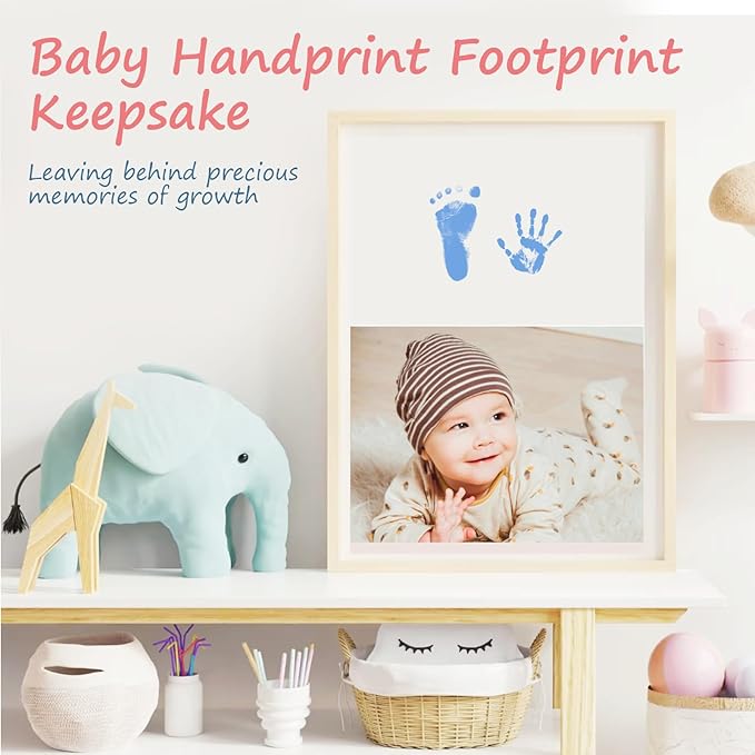 Inkless Baby Hand and Footprint Kit,Clean Touch Ink Pad for Baby Footprint Kit,No Mess Dog Paw Print Kit,DIY Footprint Ink for Baby Keepsake Gifts for Boys and Girls-CubbioJoy