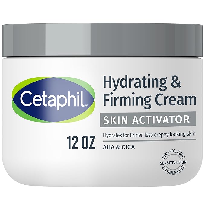 Cetaphil Skin Activator Hydrating & Firming Body Cream 12oz, Mandelic Acid (AHA) and Centella Asiatica (CICA) Cream, Hydrates and Firms Aging Skin, Anti-Aging Skin Care, 12 oz-CubbioJoy