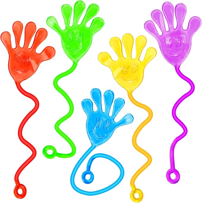 24 PCS Sticky Hands for Kids Party Favors Treat Gift Egg Filler Goodie Bag Stuffer Treasure Box Toy Classroom Carnival Prizes Student Mini Bulk Pinata Slap Hand Sensory Fidget Stretchy Toy Halloween-CubbioJoy