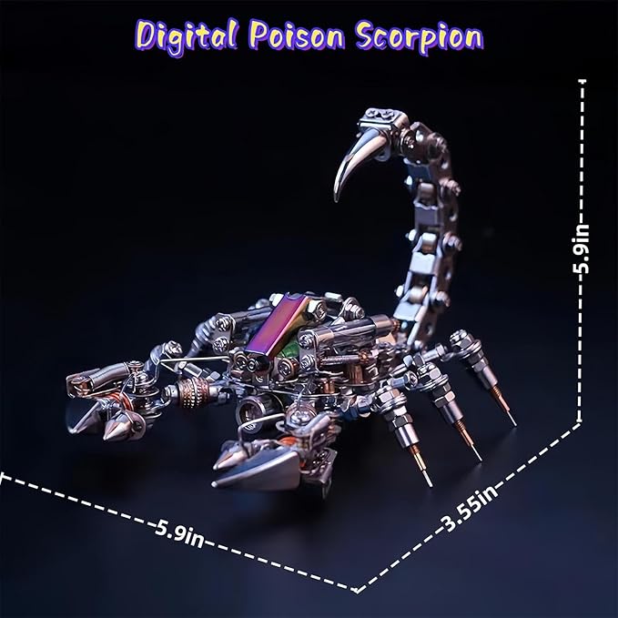 Adult 3D Metal Puzzle, Punk Scorpion Metal Model Set, 3D Puzzle Mechanical Insect Building Blocks, Fun DIY Assembly,high-end Men's Gifts.-CubbioJoy