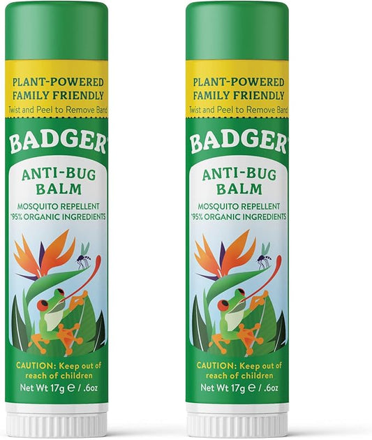 Badger Bug Repellent, Easy to Use Travel Stick, DEET-Free Mosquito Repellent & Insect Protection, Certified Organic Essential Oil Balm-CubbioJoy