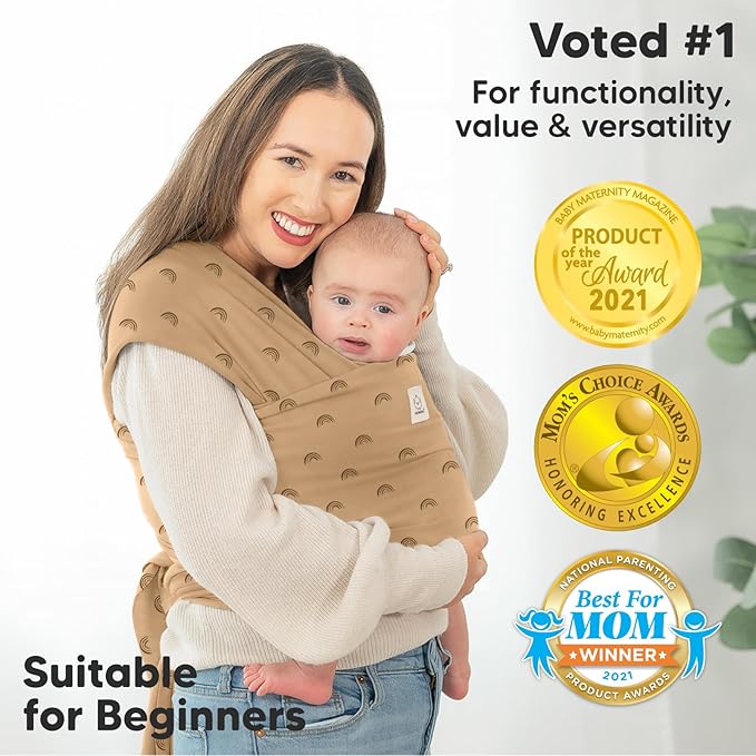 KeaBabies Baby Wrap Carrier - All in 1 Original Baby Carrier Newborn to Toddler Sling, Easy to Wear, Hands Free Bonding, Lightweight, Breathable Infant Wraps (Rainbow)-CubbioJoy