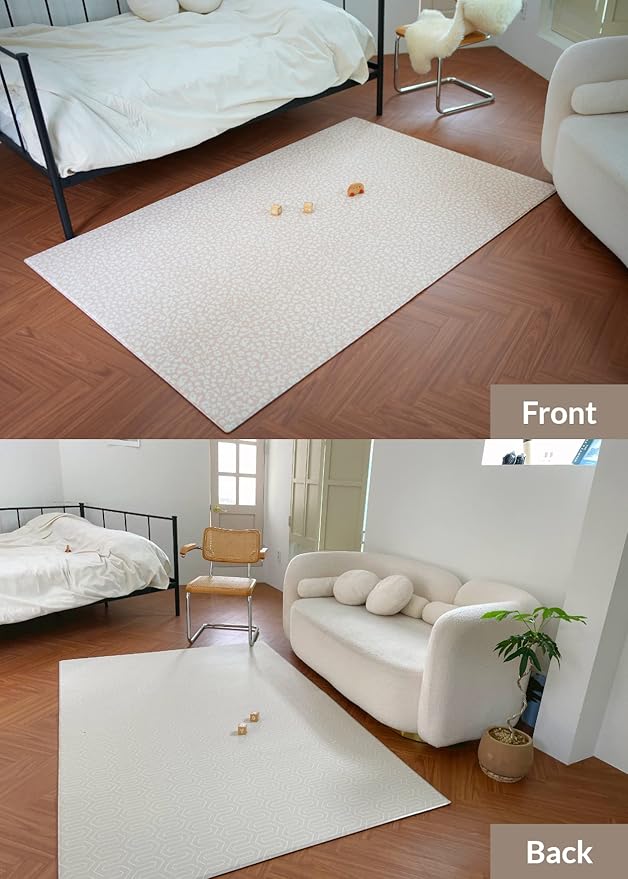Baby Care Play Mat (Large, Hygge - Bloom & Entry) 82'' x 55'' Original One-Piece Reversible Rollable Waterproof Play Mat for Infants, Babies, Toddler, and Kids-CubbioJoy