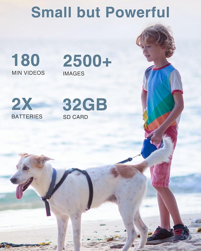 Digital Camera, Kids Camera FHD 1080P Point and Shoot Camera with 16X Zoom Anti Shake, Small Compact Camera for Teen Starter Children Kid Student Girl Boy(Pearl White)-CubbioJoy