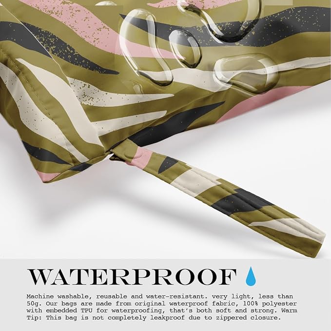 Wet Bag, Wet Dry Bag, Wet Bag for Swimsuit, Travel, Beach, Pool, Diapers, Dirty Yoga Gym Clothes, Makeup Bag, Waterproof Tropical Palm Leaves Decor Jungle Palm Leaf Favors-CubbioJoy