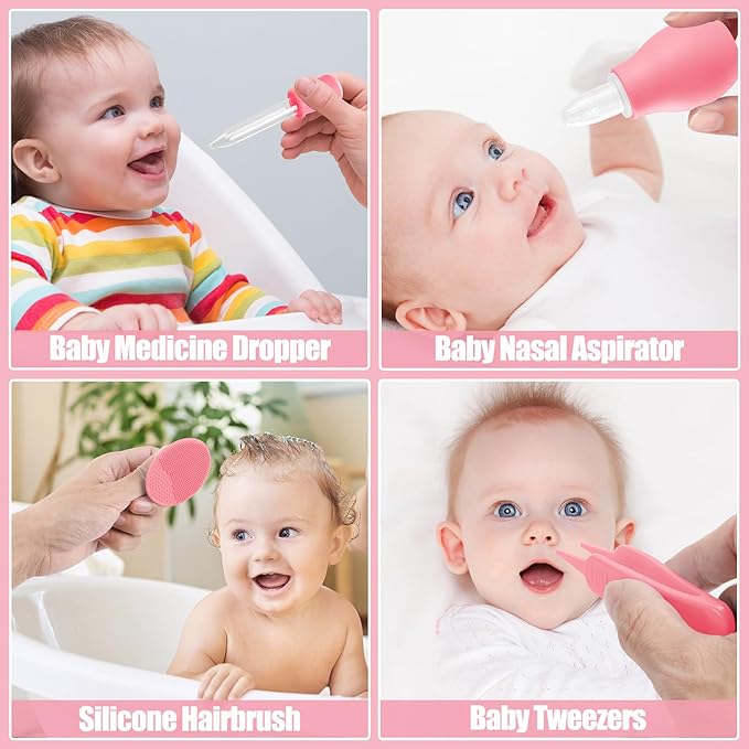Baby Healthcare and Grooming Kit for Newborn Kids, 24PCS Upgraded Safety Baby Care Kit, Newborn Nursery Health Care Set, Baby Care Products-CubbioJoy