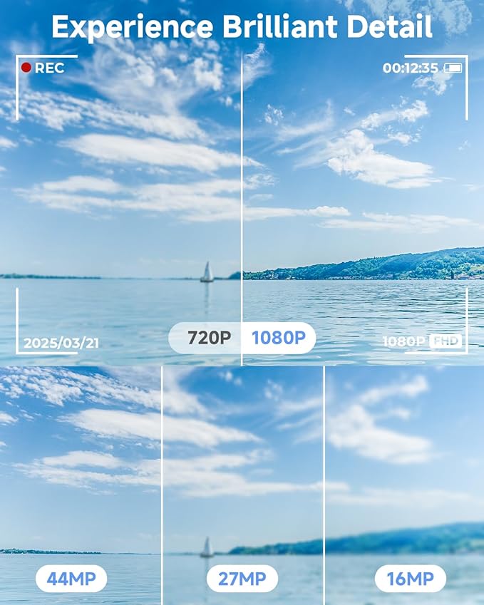 Digital Camera, 44MP FHD 1080P Camera for Kid with 16X Zoom Anti Shake, Compact Small Camera with 32GB SD Card, Digital Camera for Teens for Teens Girls Kids Adults(White)-CubbioJoy