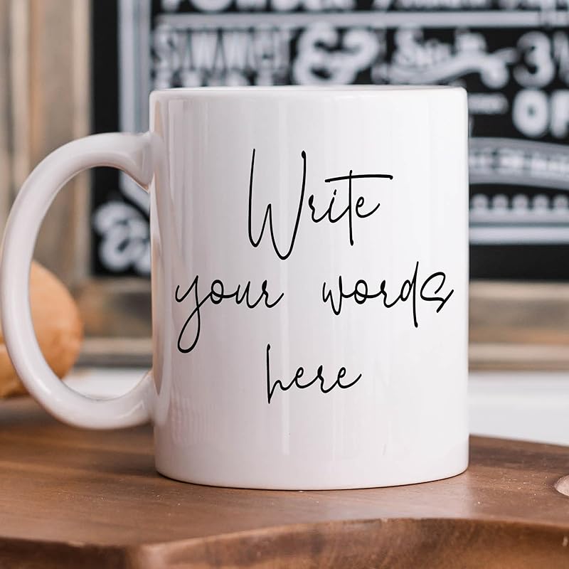 Custom Coffee Mug - Custom Mugs Design Your Own with Text, Name or Initials - Personalized Coffee Mug - Tazas Personalizadas 11 & 15 oz - Custom Gifts for Best Friend Woman, Him, Her, Mom, Dad-CubbioJoy