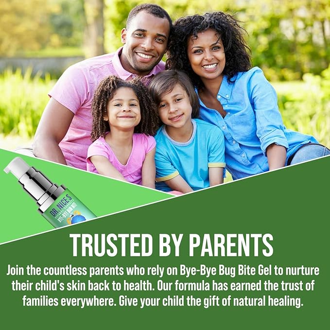 Dr. Nice’s Bye-Bye Bug Bite - Soothing Bug and Mosquito Bite Itch | All Natural | Kid Friendly Self Application | Hydrogel for Bites, Irritation, Skin Discomfort | Soothe Refresh Calm Cool (30 ML)-CubbioJoy