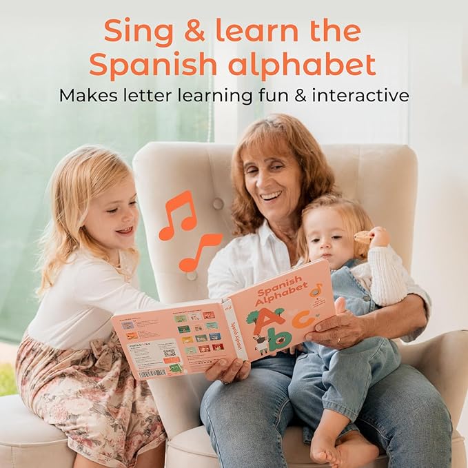 Cali's Books Spanish Nursery Rhymes Sound Book for Babies and Toddlers 1-3 | Baby Books with Spanish Songs for Kids | Libros en Español par Bebes (Spanish ABC)-CubbioJoy