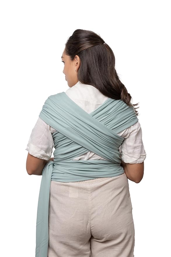 Boba Baby Wrap Carrier - Original Baby Carrier Wrap Sling for Newborns - Baby Wearing Essentials - Newborn Wrap Swaddle Holder, Newborn to Toddler Infant Sling (Serenity Sea Mist)-CubbioJoy