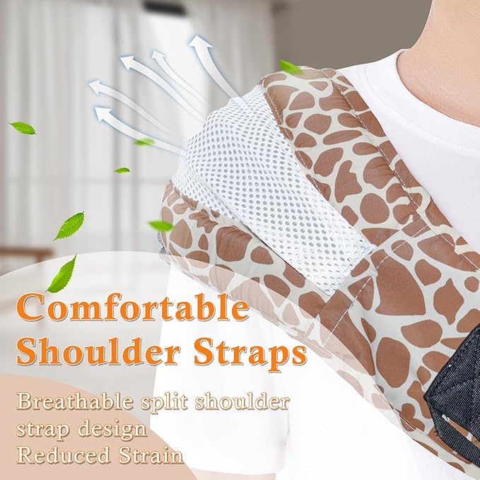 Baby Carrier Newborn to Toddler-Adjustable Baby Sling Carrier,Toddler Carrier for 25-60lbs,Comfortable Baby Sling for Hands-Free Carrying (Coral Leopard Print)-CubbioJoy