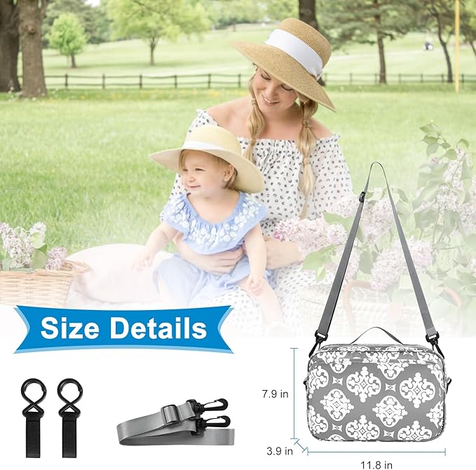 Accmor Stroller Organizer, Universal Stroller Organizer with Insulated Cup Holder Pocket, Dual Purpose Large Capacity Stroller Bag Caddy, Stroller Accessories Fits for Uppababy, Doona, Nuna Strollers-CubbioJoy