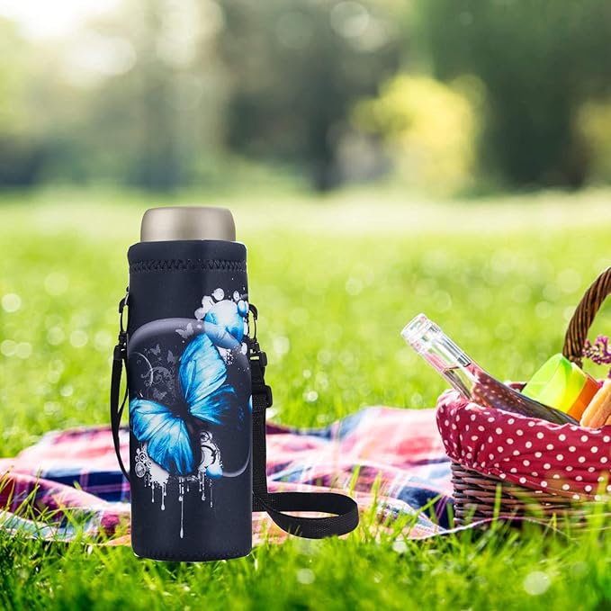 AUPET Water Bottle Bag Carrier,24oz/32oz Insulated Neoprene bottle Sling Holder Case Pouch Cover for 1000ML/750ML Bottles with Shoulder Strap for walking-CubbioJoy