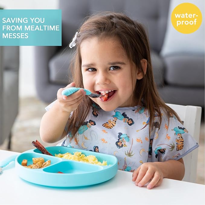 Bumkins Bibs - Toddler Bibs, Waterproof, Large for 1-3 Years, Short Sleeve-CubbioJoy