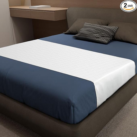 Bed Pads Washable Waterproof, Full (54" x 36", Pack of 2) Incontinence Bed Pads & Pee Pads, Perfect for Kids, Adults and Elderly-CubbioJoy