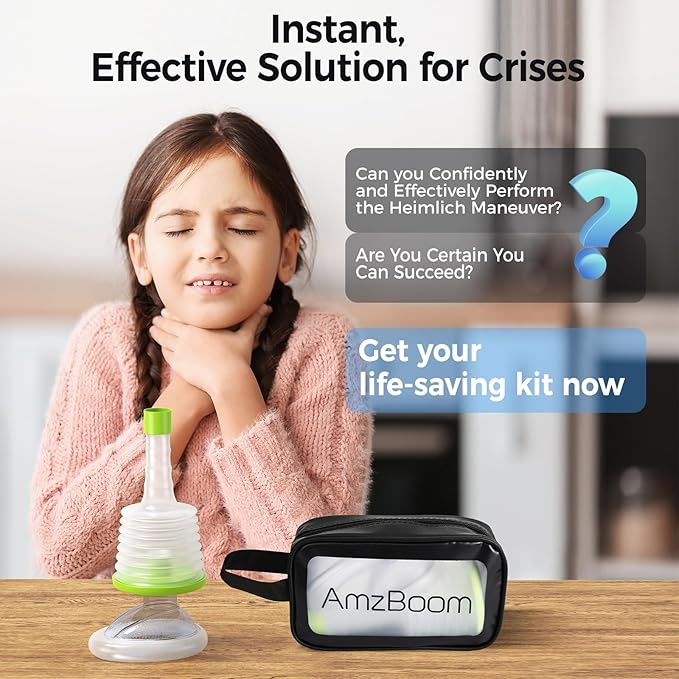 Choking Rescue Device,Anti Choking Device,Portable Choking Rescue Suction Device for Children & Adults, First Aid Airway Clearance Kit, Essential Travel Safety Tool.-CubbioJoy