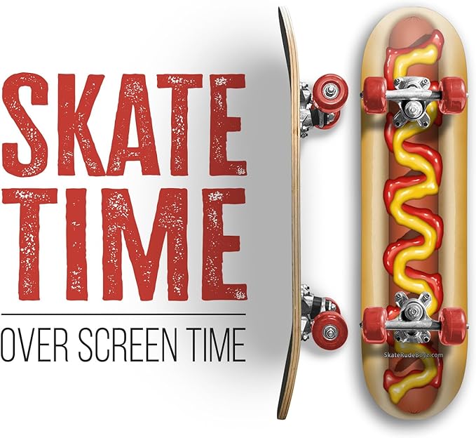 24 inch Rude Boyz Mini Cruiser Skateboard - Aluminium Trucks - Kids Skateboard Ages 5-8 Beginner - Skateboards for Kids-CubbioJoy