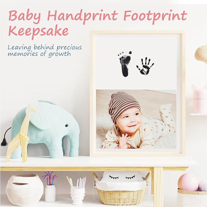 Inkless Baby Hand and Footprint Kit,Clean Touch Ink Pad for Baby Footprint Kit,No Mess Dog Paw Print Kit,DIY Footprint Ink for Baby Keepsake Gifts for Boys and Girls-CubbioJoy