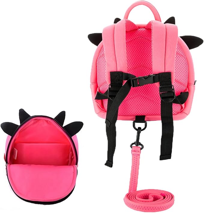 JiePai Cow Toddler Kids Backpack with Harness Leash for Boys Girls Age 1-3-CubbioJoy