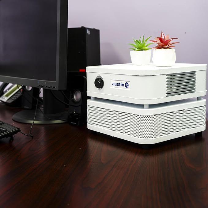 Austin Air it Personal Air Purifier - Sleek Allergy Air Purifier for Office & Room - Capturesf Particles Bedroom Purifier Air Filter - Stylish Tabletop Purifier for Dust, Model C100C1-CubbioJoy