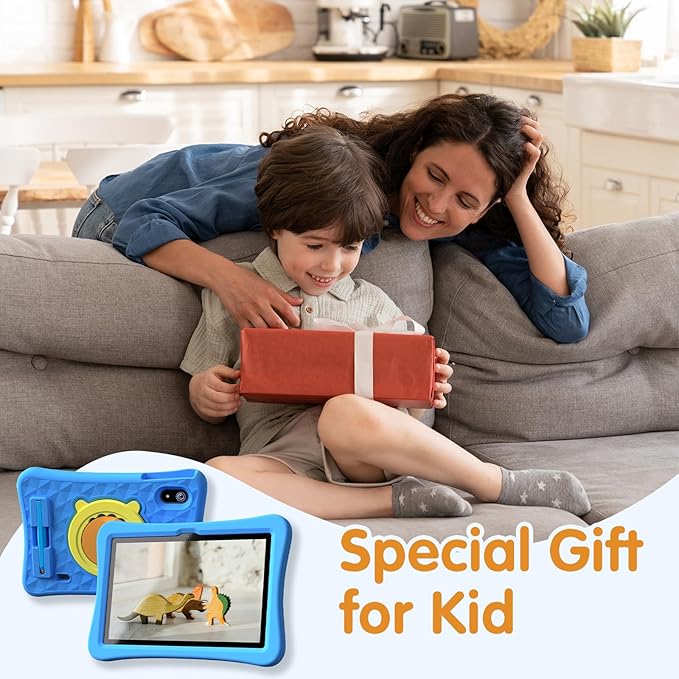 10.1 Inch Kids Tablet with Stylus & Case | Octa-Core 8GB RAM 64GB ROM | 7000mAh Android Tablet for Ages 3-12 | Parental Control, Pre-Installed Apps & GMS Certified-CubbioJoy