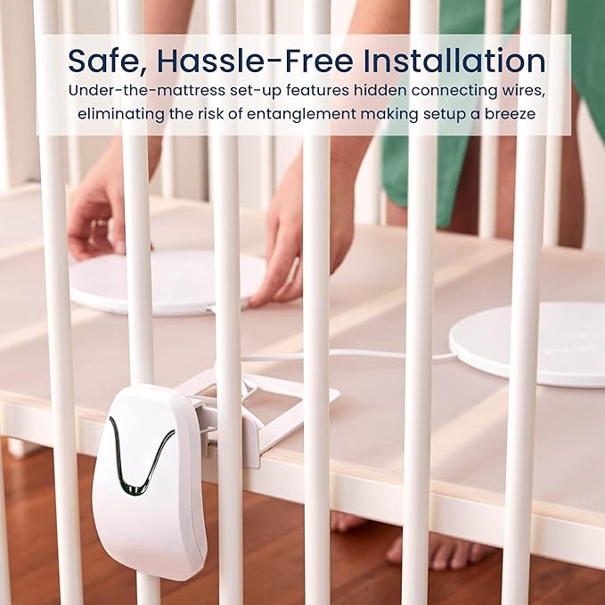Babysense 7 Baby Sleep Breathing Movement Monitor for Newborn and Infants, No WiFi, Non Wearable, Non Contact Monitor with 2 Under-Mattress Sensors for Full Crib Coverage, FSA Baby Monitor-CubbioJoy