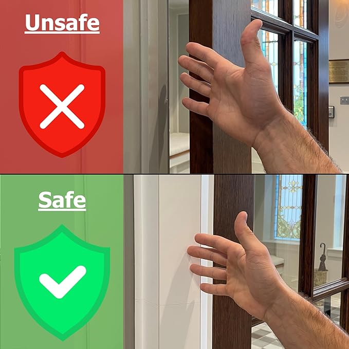 Cardinal Gates PinchNot Rear Door Pinch Guard for Kids Safety-Hinge Protector for Babies-CSP33-Finger Pinch Shield-Child Proof Back of Jamb-Made in USA-CubbioJoy