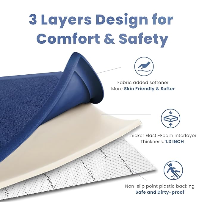 Baby Play Mat for Floor,1.3" Thick Memory foam Tummy Time Mat,Soft Coral Velvet Nursery Rug,Extra Large Non Slip Crawling Mat for Toddlers,Infants,kids,oga,Tatami Style for Living Room(Royal Blue)-CubbioJoy