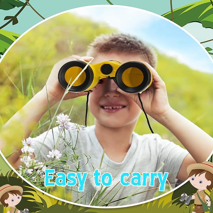 24 Pieces Toy Binoculars with Neck String Assorted Colors Novelty Binoculars Camping Birthday Party Supplies Nature Exploration Toys for Outdoors Indoors Sightseeing, Camping, Birdwatching Wildlife-CubbioJoy