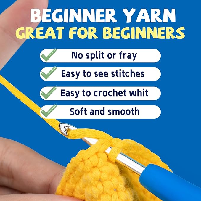 Crochet Kit for Beginners, Unicorn Crochet Kits for Kids and Adults Include Rainbow Yarn, Videos Tutorials, Eyes, and Crochet Hook - Crochet Animal Kit, Beginner Crochet Kit - Gift for Birthdays-CubbioJoy