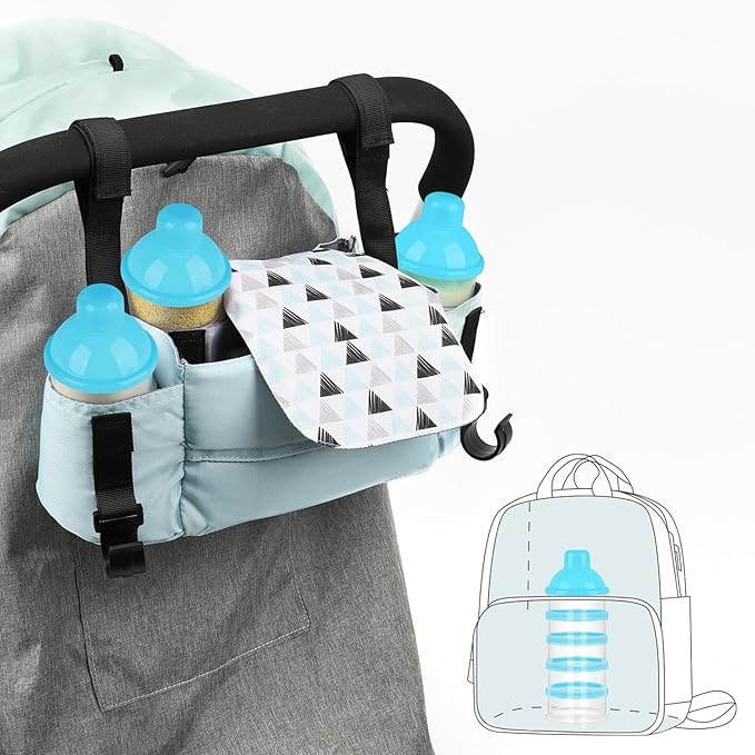 Accmor Formula Dispenser On The Go, 5 Compartments Stackable Formula Container for Travel, Baby Milk Powder Kids Snack Container, BPA Free-CubbioJoy