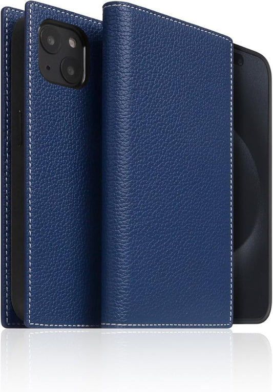 D8 Full Grain Leather Wallet Case for iPhone 15 Plus - [2-in-1] Handcrafted Detachable Diary Style with Magnetic MagSafe Back Cover, Gift Box Included (Navy Blue)-CubbioJoy
