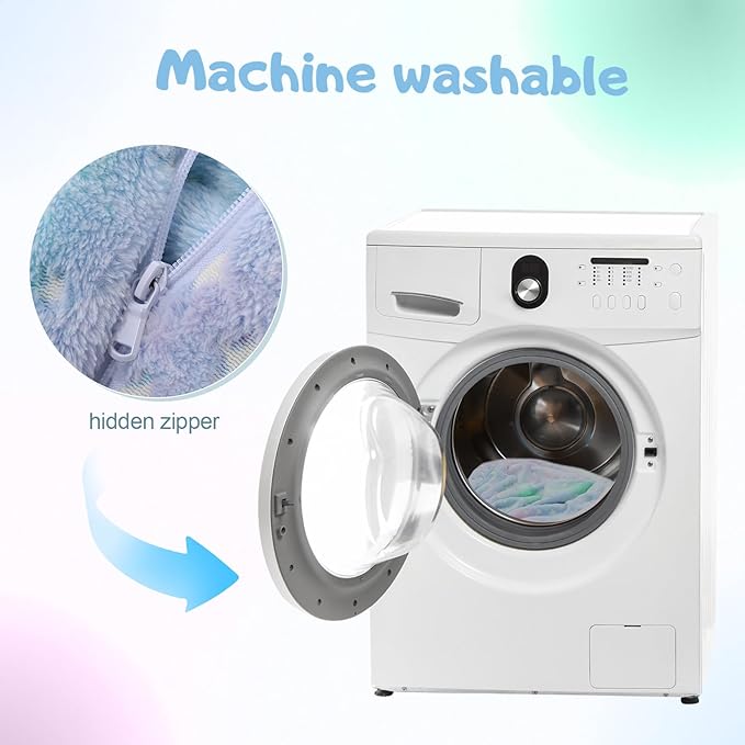 COMAX Kids Bean Bag Chair Turn into Beanbag Bed, Unicorn Toddler Bean Chair for Girl Boy Sleeping, Lazy Children Sofa Couch with Filler, Convertible Child Floor Mattress, Colorful Star-CubbioJoy