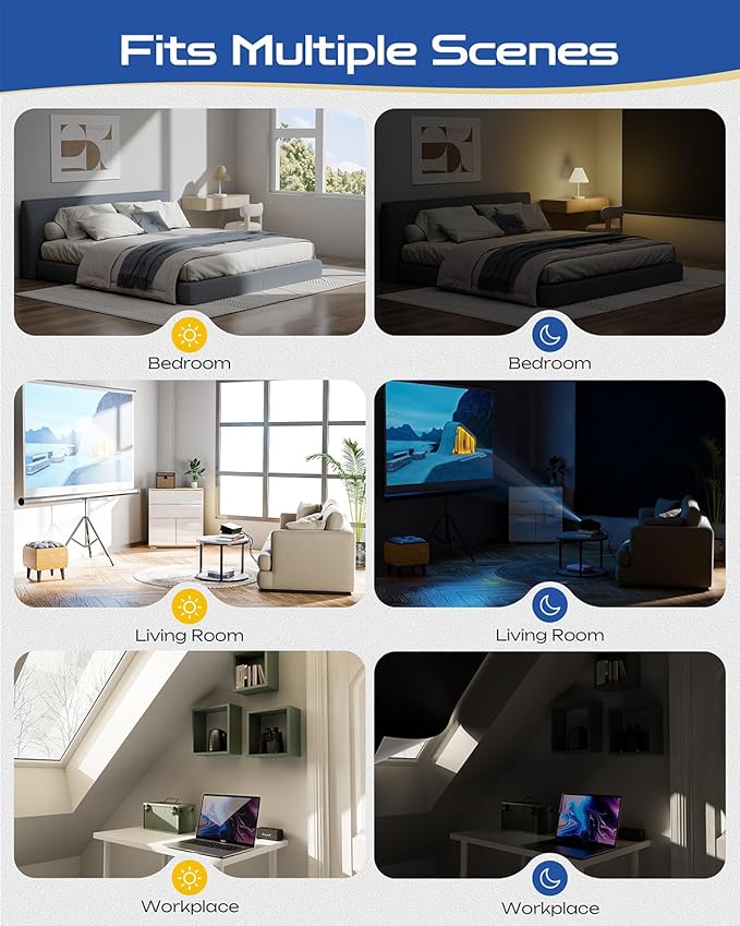 38" W x 48" L 100% Portable Blackout Curtains, Total Darkness No-Drill Black Out Window Cover,Temporary Blackout Shades with Hook & Loop Tape, for Bedroom, Nursery, Dorm, Travel (Black)-CubbioJoy