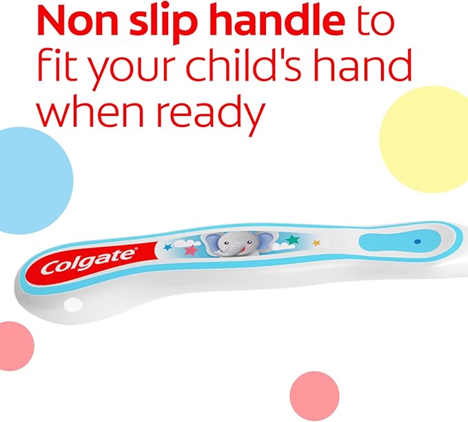 Colgate My First Baby and Toddler Toothbrush, Extra Soft Infant Training Toothbrush, Ages 0-2, 6 Count-CubbioJoy