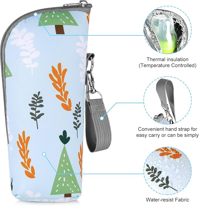 Accmor Baby Bottle Cooler Tote Bags, Insulated Breastmilk Cooler Bag, Nursing Bottle Warmer Bag for Nursing Mom Daycare Travel-CubbioJoy