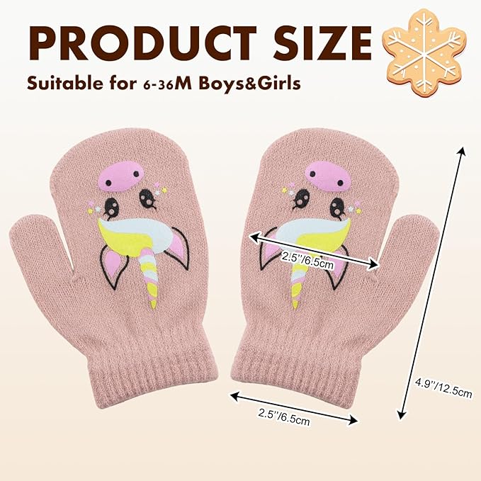 Baby Winter Mittens Toddler Stretch Knit Gloves Magic Warm Glove for Baby Boys Girls-CubbioJoy