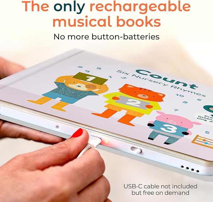 Cali's Books Number Book for Toddlers 1-3 - Learn to Count 1 2 3 Musical Books for Kids, Interactive Talking Baby Sound Book, Educational Song Learning Toys, Singing and Counting Music Toy for Babies-CubbioJoy