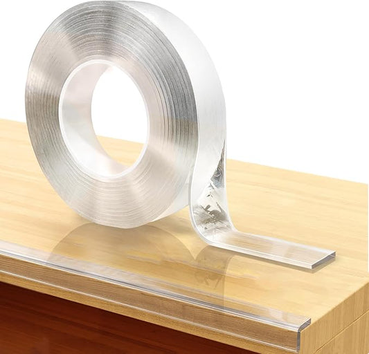 15ft Transparent Soft Edge Guard & Self-Stick Corner Protectors for Child Proofing Furniture, Glass Tables and Desk Edges - Clear Protection Solution for Baby Safety-CubbioJoy