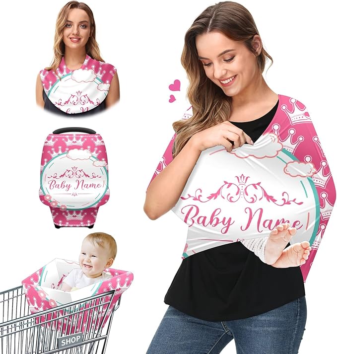 Baby Car Seat Stroller Cover Nursing Cover New Mom Breastfeeding Scarf Soft Stretchy Infant Carrier Cover Car Canopy Coverage-CubbioJoy