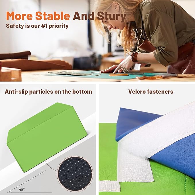 4-Piece Soft PU Leather Toddlers Climbing Toys, Foam Climbing Blocks for Toddlers, Baby Play Set Foam Climb Structures for Toddler 3+, Indoor Crawl Activity Play Gym-CubbioJoy