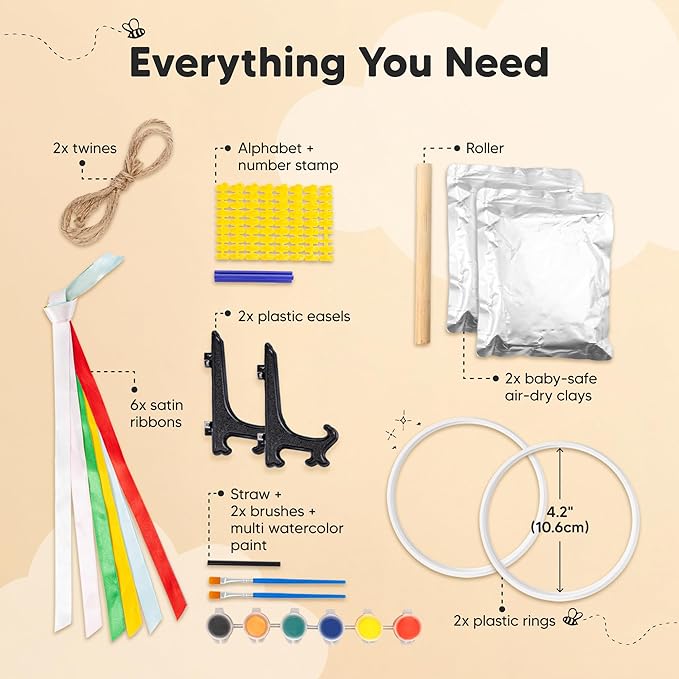 Baby Hand and Footprint Kit Girls, Boys - Personalized Baby Footprint Ornament Kit, Newborn Keepsake Gifts for New Mom, Easy to Use Handprint Makers,Cute Shower Gifts(Multi-Colored Paint)-CubbioJoy